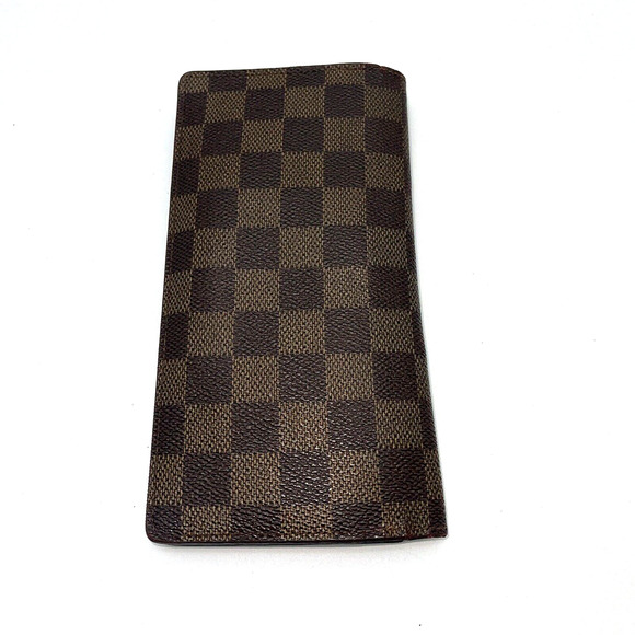 Authentic LOUIS VUITTON Damier Ebene Long Wallet Brazza Credit Cards Checkbook - Picture 3 of 16